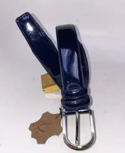 Style: C Collection Leather Belt Navy