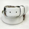 Style: C Collection Leather Belt White