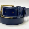 Style: C Collection Leather Belt Navy