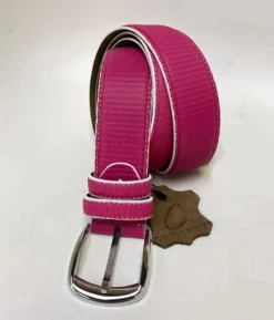 Style: C Collection Leather Belt Fuchsia