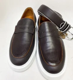 Style: C Collection Leather Belt Brown