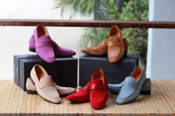 Stylish Suede Penny Loafer Bone