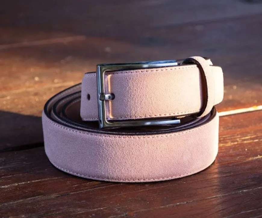 Suede Belt Pink