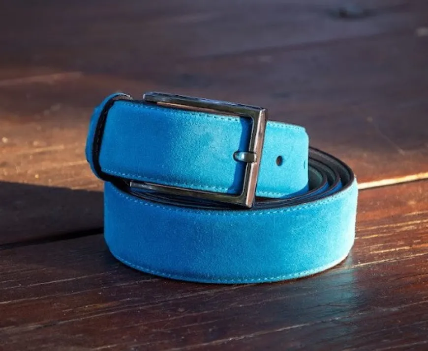 Suede Belt Turquoise