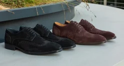 Suede Lace-Up Shoe Black