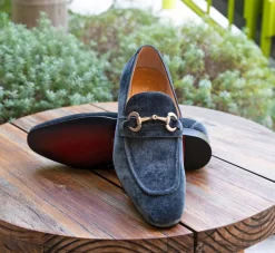 Velvet Slip-On Loafer Charcoal